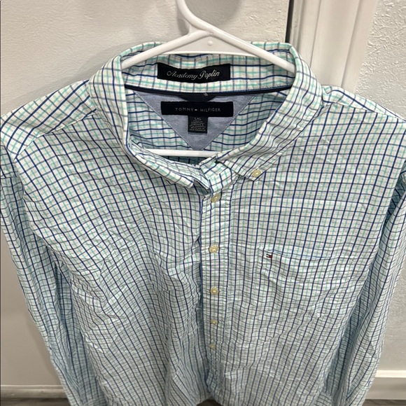 Tommy Hilfiger Green Checkered Men's Shirt - Picture 1 of 1